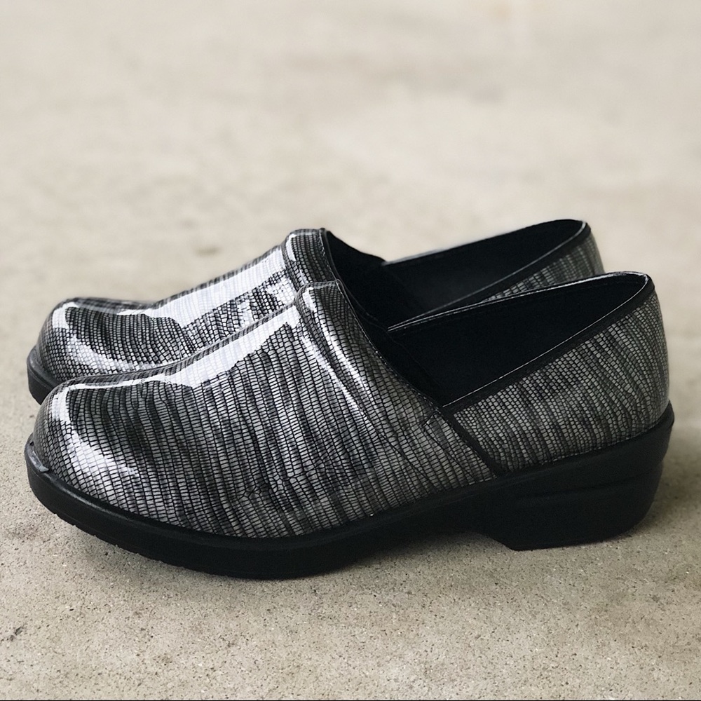 Savvy Brandy Grey Snake Slip Resistant Clog